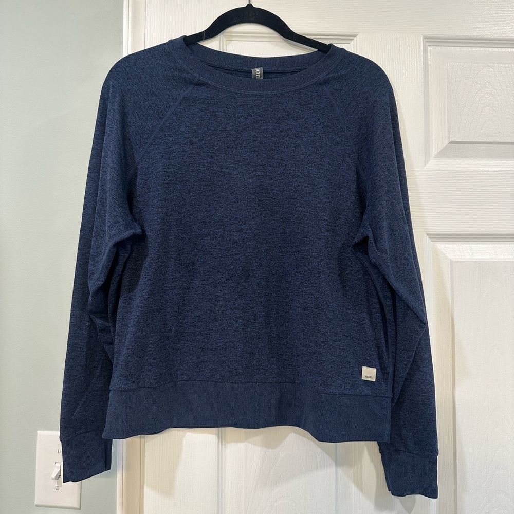 Vuori Heathered Blue Knit Top